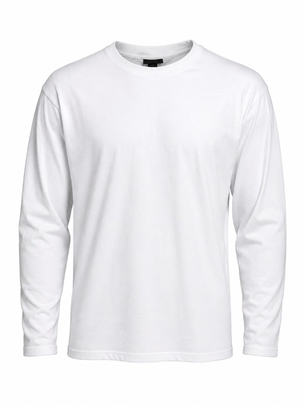 H&M Men’s Regular Fit Long Sleeve Crewneck T-Shirt White Size L